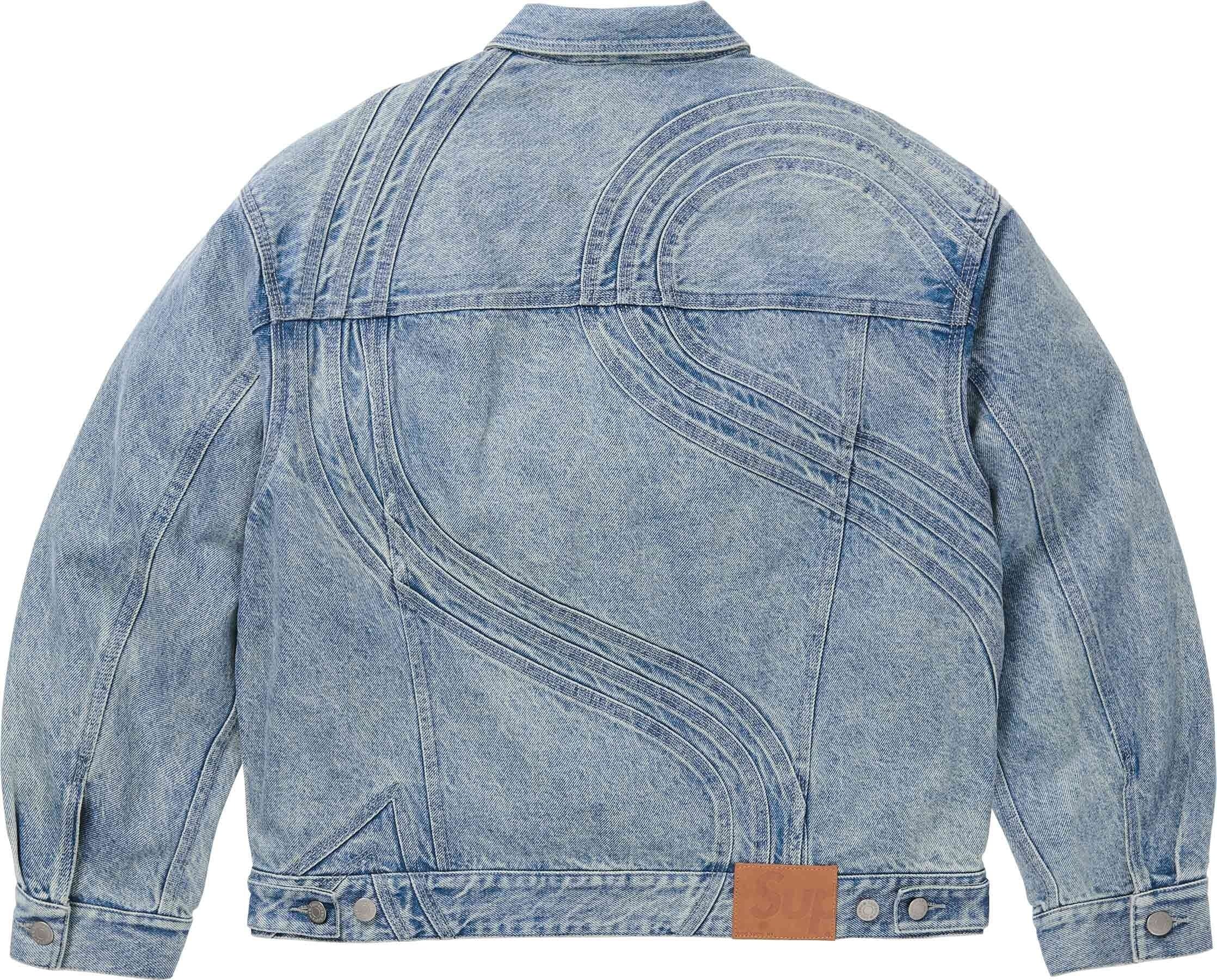 S Logo Denim Trucker Jacket view 12